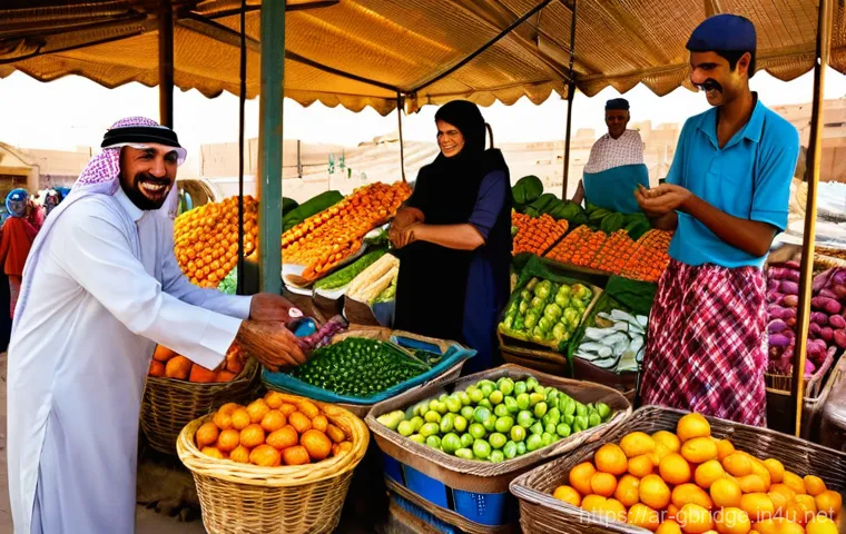 글로벌브릿지와 국제 재정 지원 - **Prompt 1: Direct Cash Assistance and Dignity**
    "A vibrant, bustling open-air market scene in a...
