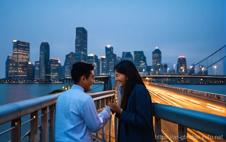 글로벌브릿지와 글로벌 환경 문제 - A vibrant, futuristic 'green bridge' design that seamlessly blends infrastructure with nature, spann...