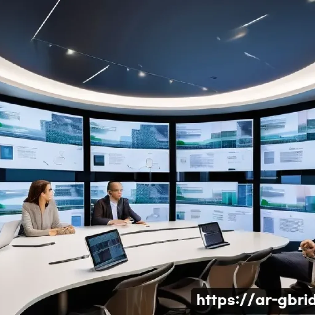 글로벌브릿지 파트너십 - **Prompt 1: Collaborative Tech Innovation Hub**
    A vibrant, sunlit, modern office or co-working s...